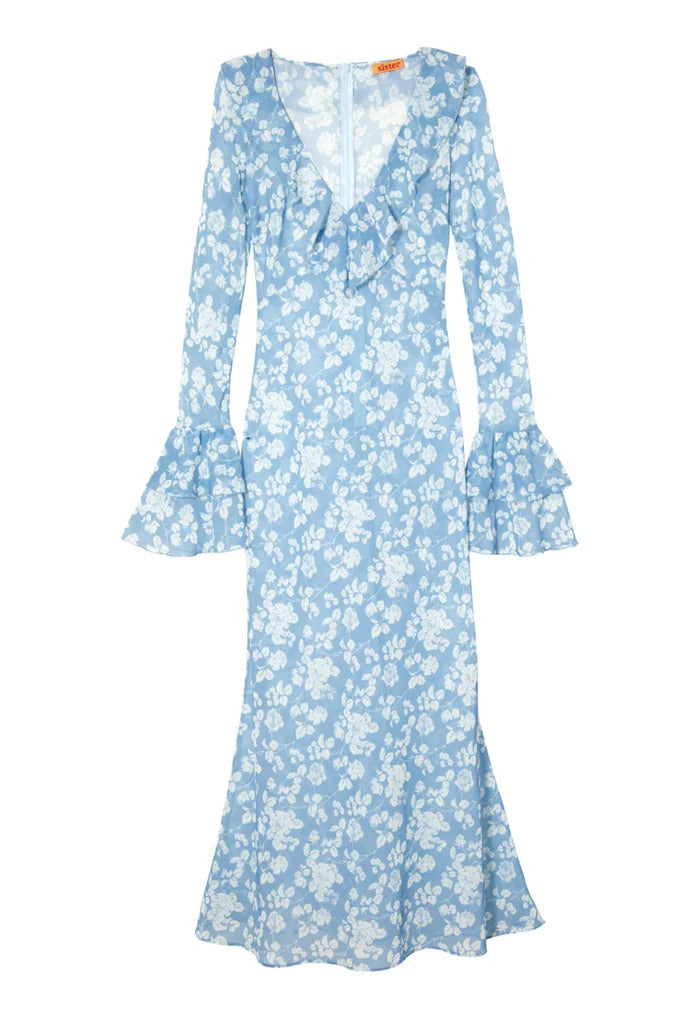 Shellona Dress Blue Floral