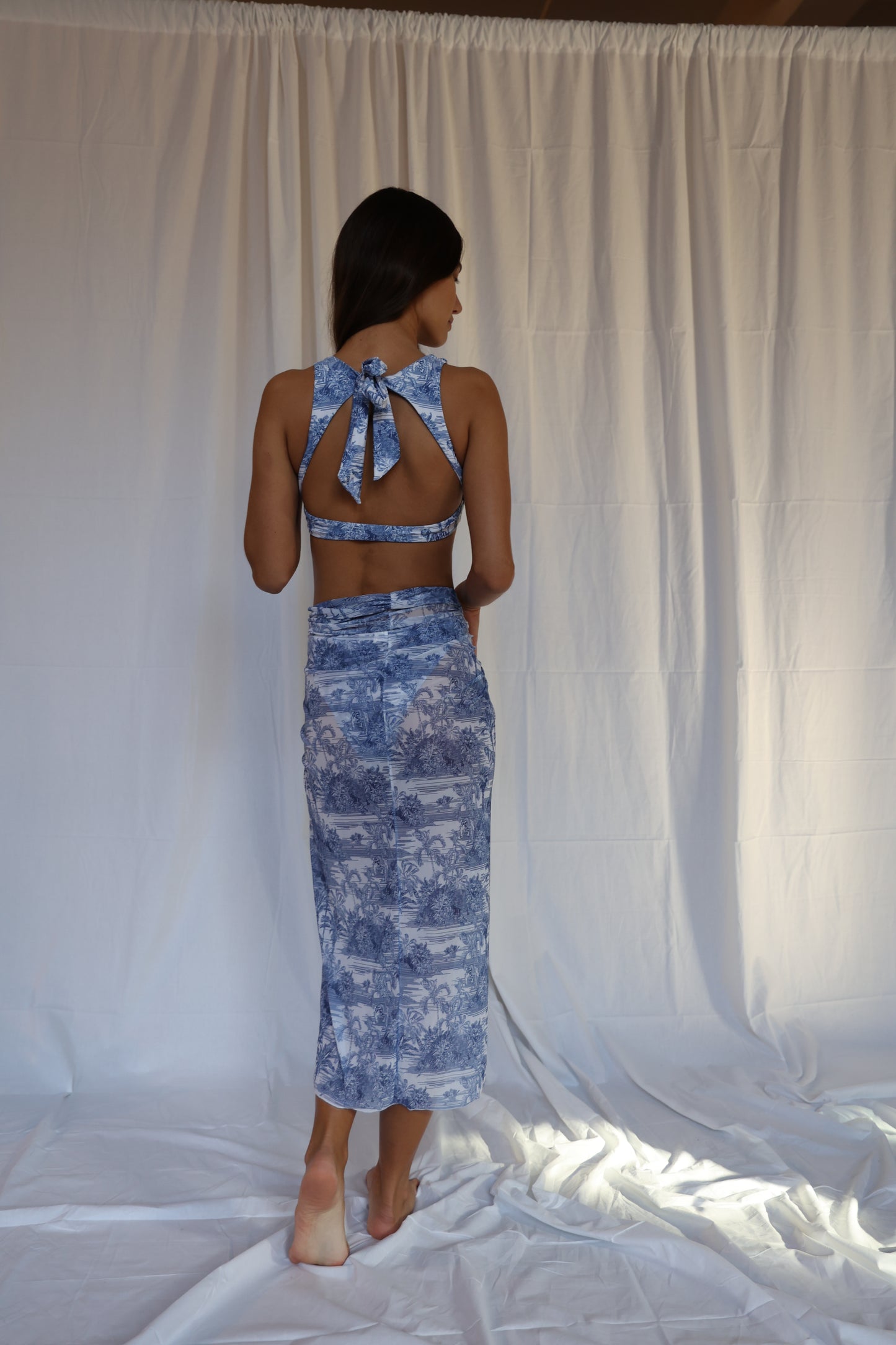 Uptown Pull On Skirt in Jungle Toile