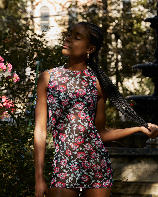 Ruby Dress Navy Floral